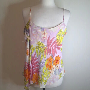 Jaqueline Conoir Made In Canada❤️  floral cami  top SZ 12